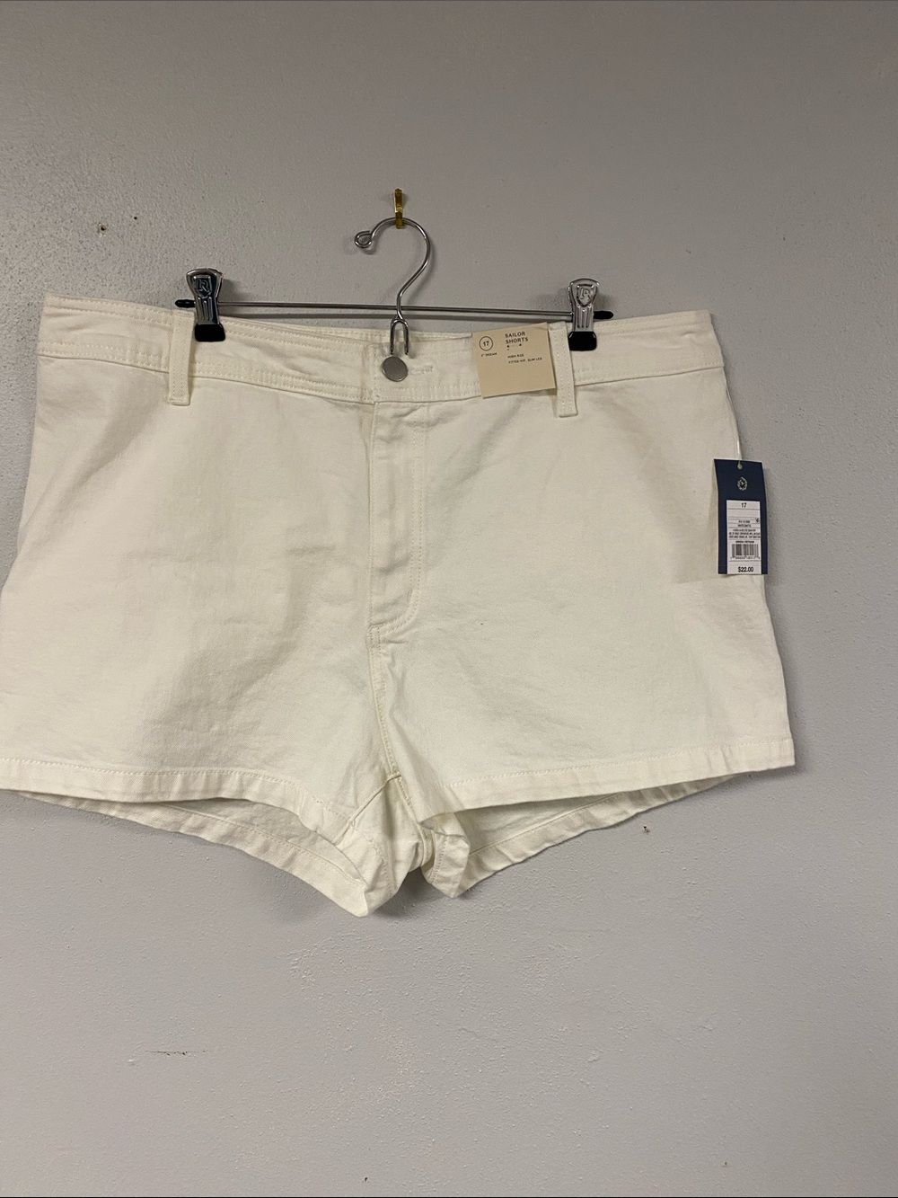 Universal Thread Women's White High-Rise Cotton Shorts
